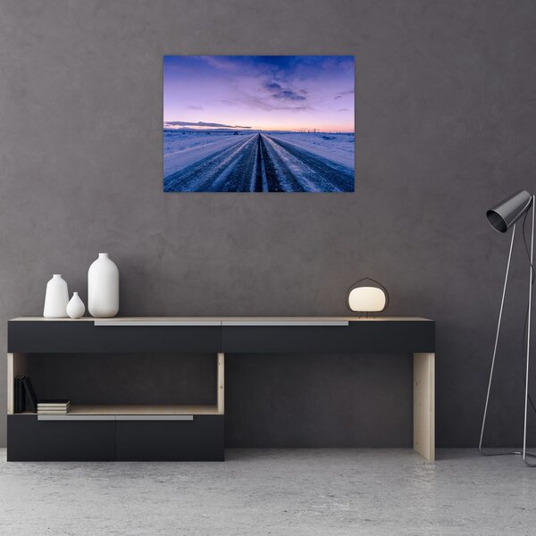 Slika ceste zimi (70x50 cm)