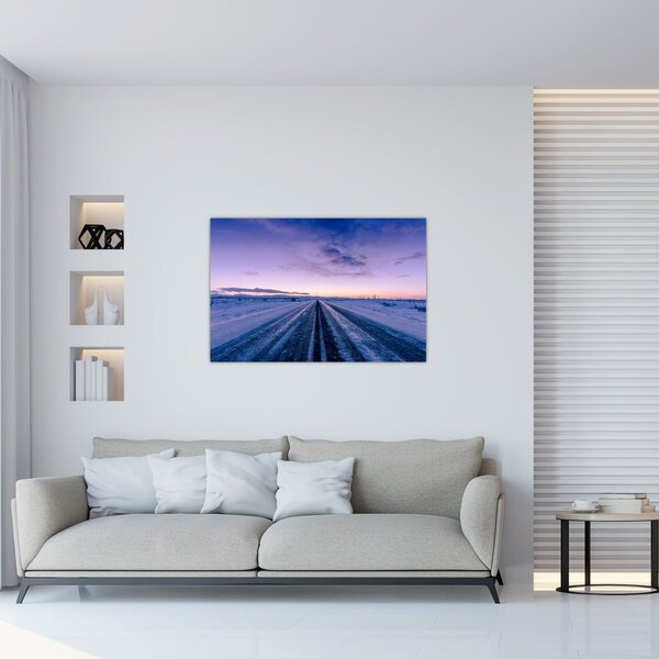 Slika ceste zimi (90x60 cm)