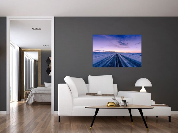 Slika ceste zimi (90x60 cm)