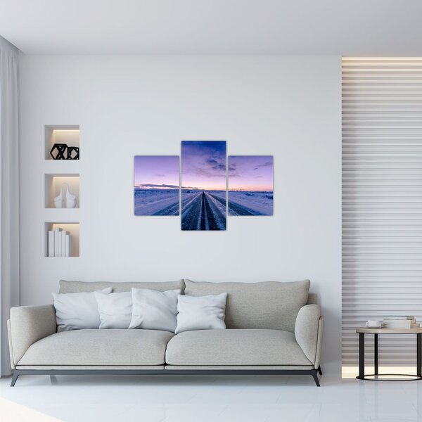 Slika ceste zimi (90x60 cm)