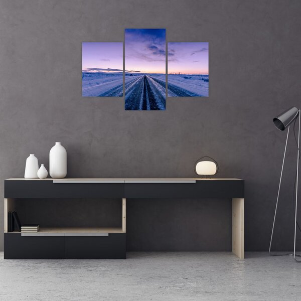 Slika ceste zimi (90x60 cm)