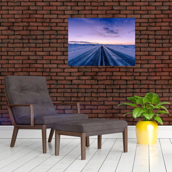Slika ceste zimi (70x50 cm)