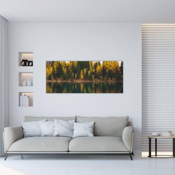 Slika šumskog jezera (120x50 cm)