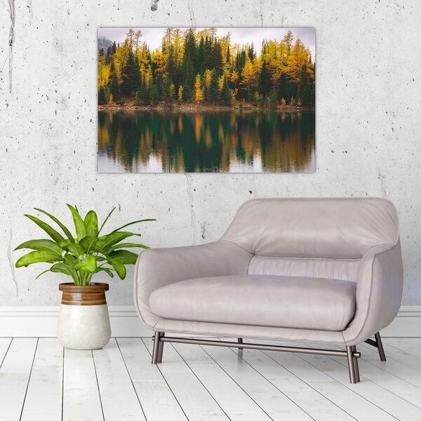 Slika šumskog jezera (90x60 cm)