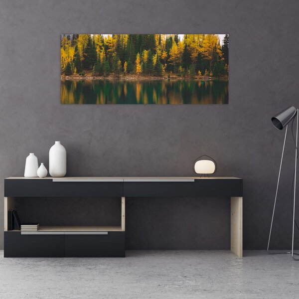 Slika šumskog jezera (120x50 cm)