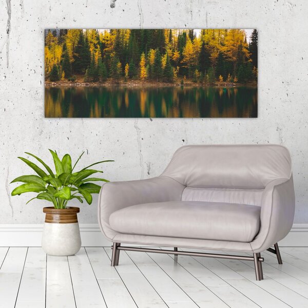 Slika šumskog jezera (120x50 cm)