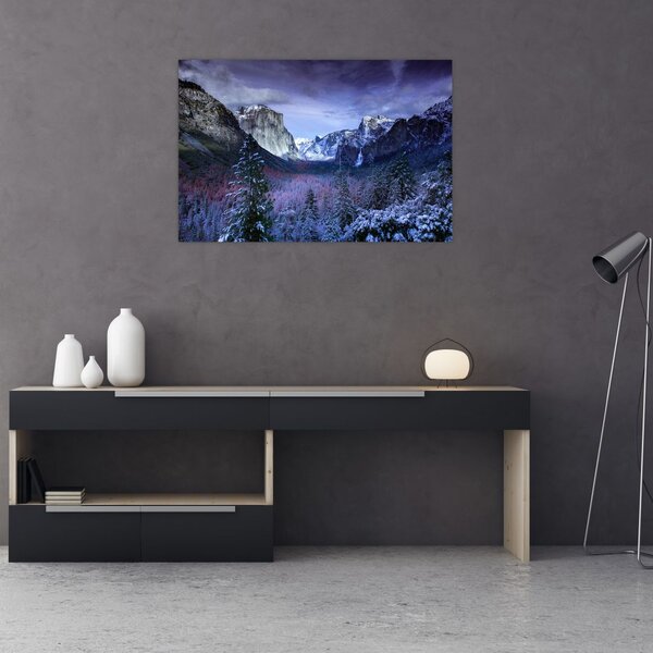 Slika zimskog planinskog krajolika (90x60 cm)