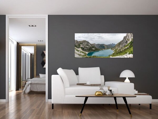 Slika jezera u planinama (120x50 cm)
