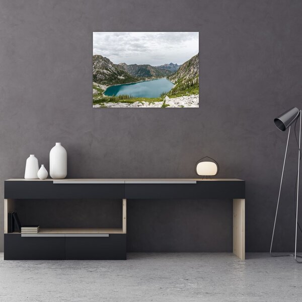 Slika jezera u planinama (70x50 cm)