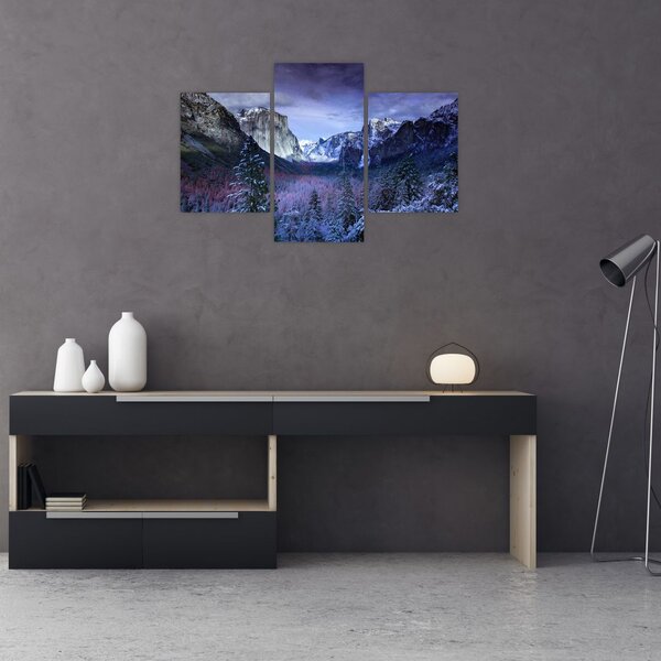Slika zimskog planinskog krajolika (90x60 cm)