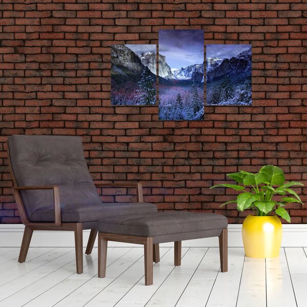 Slika zimskog planinskog krajolika (90x60 cm)