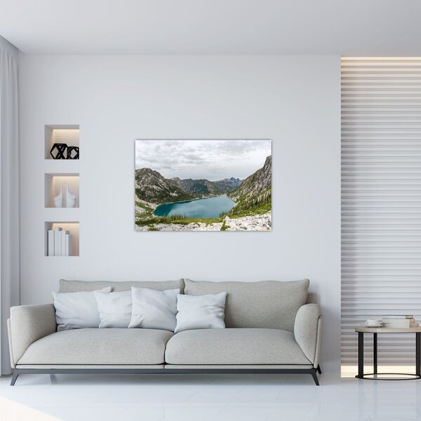 Slika jezera u planinama (90x60 cm)