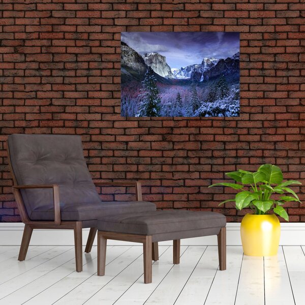 Slika zimskog planinskog krajolika (70x50 cm)