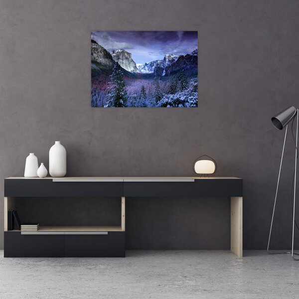 Slika zimskog planinskog krajolika (70x50 cm)