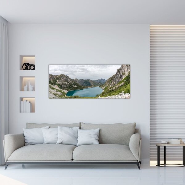Slika jezera u planinama (120x50 cm)