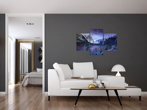 Slika zimskog planinskog krajolika (90x60 cm)