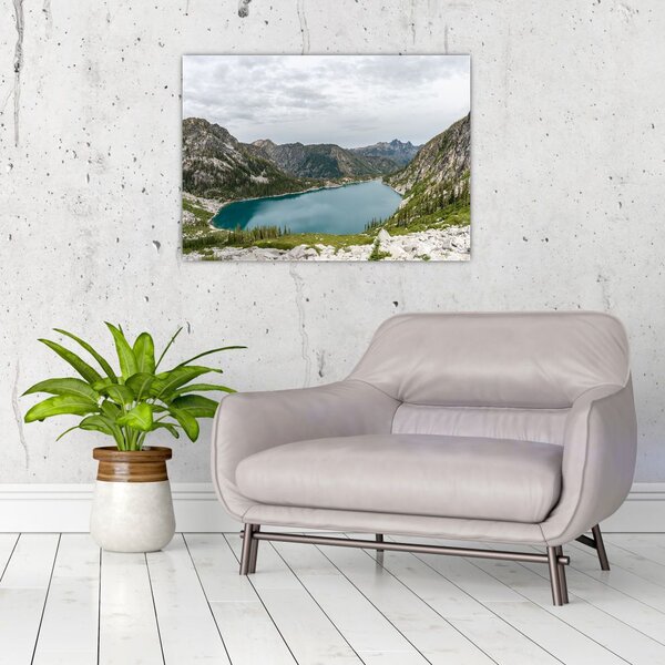 Slika jezera u planinama (70x50 cm)
