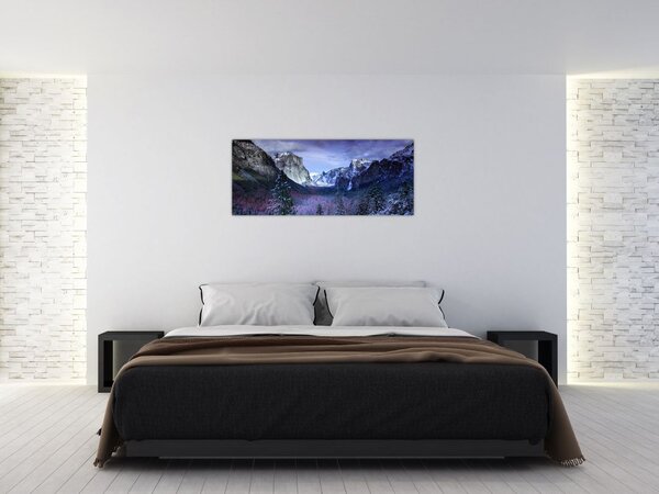 Slika zimskog planinskog krajolika (120x50 cm)