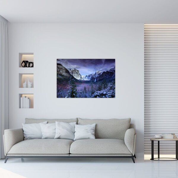 Slika zimskog planinskog krajolika (90x60 cm)