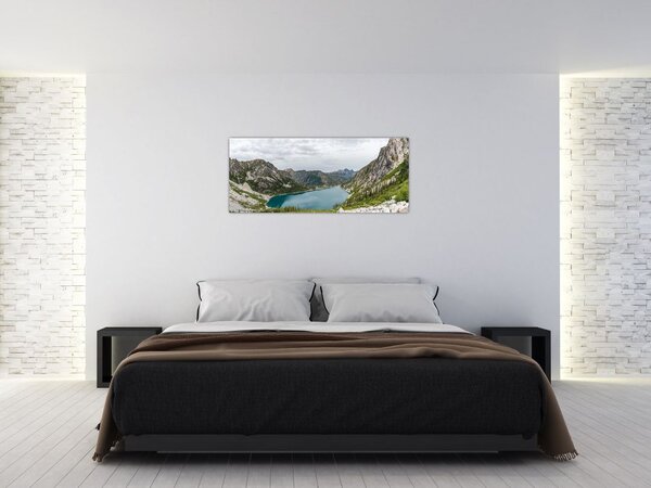 Slika jezera u planinama (120x50 cm)