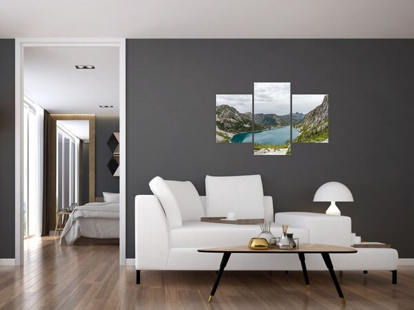 Slika jezera u planinama (90x60 cm)