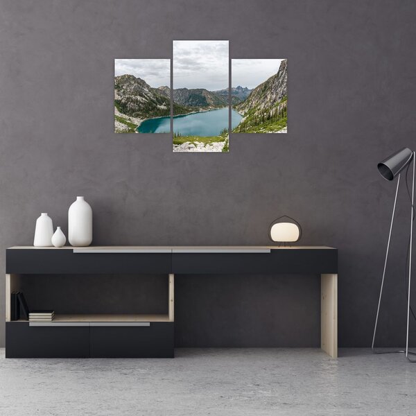Slika jezera u planinama (90x60 cm)