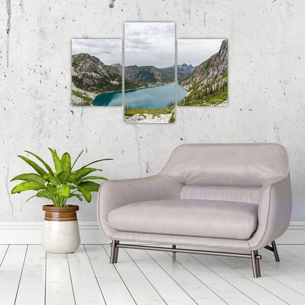 Slika jezera u planinama (90x60 cm)