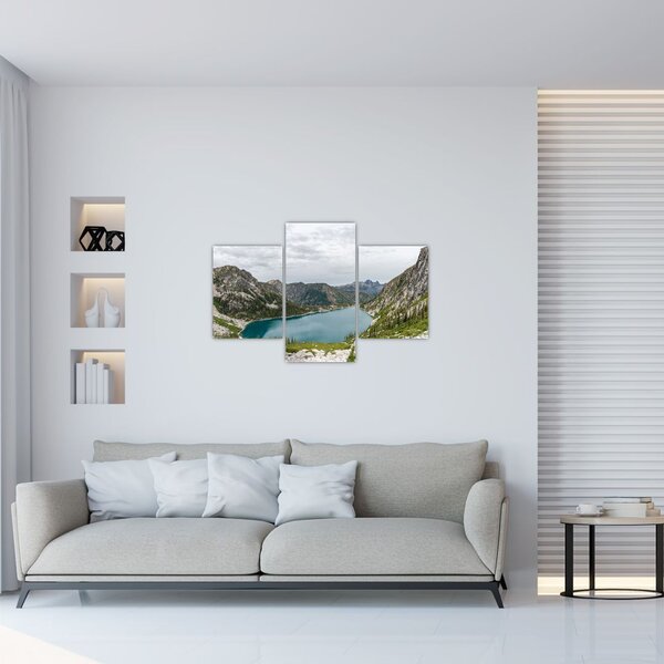 Slika jezera u planinama (90x60 cm)
