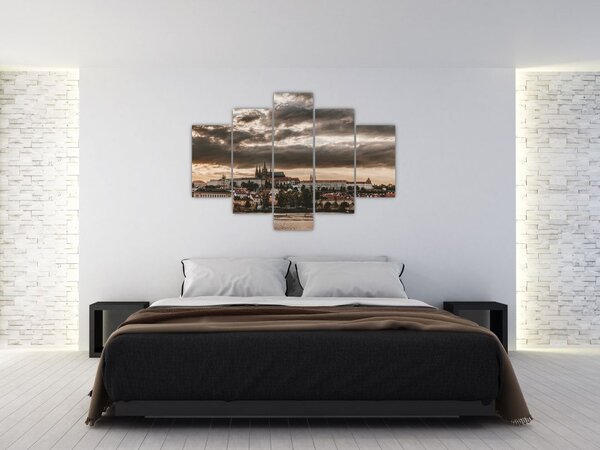Slika Praškog dvorca u sumrak (150x105 cm)
