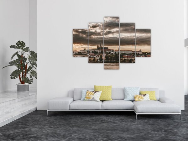 Slika Praškog dvorca u sumrak (150x105 cm)