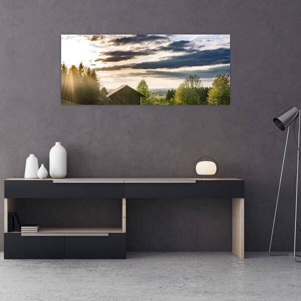 Slika šumske kolibe (120x50 cm)
