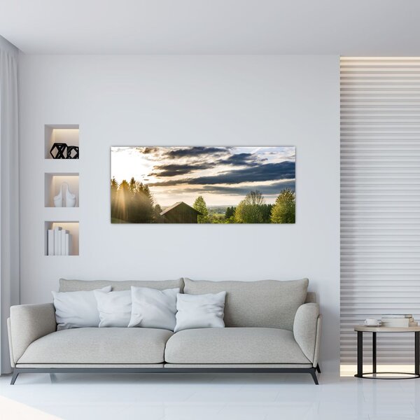 Slika šumske kolibe (120x50 cm)