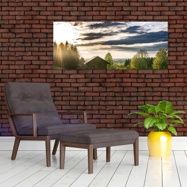 Slika šumske kolibe (120x50 cm)