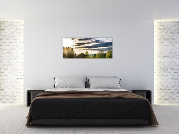 Slika šumske kolibe (120x50 cm)