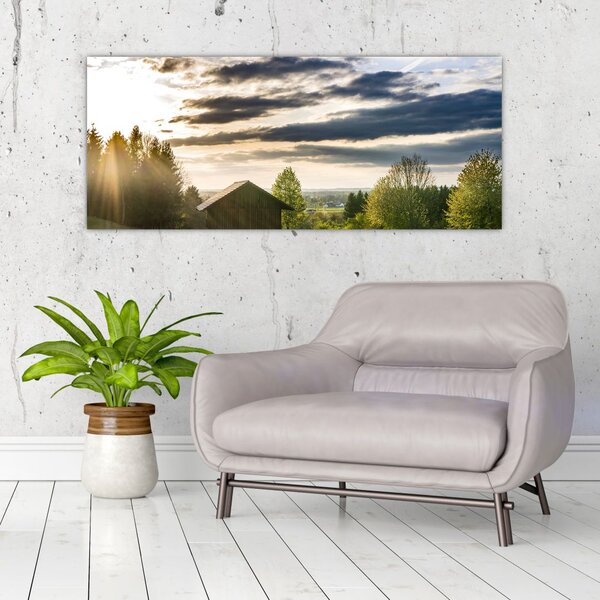 Slika šumske kolibe (120x50 cm)