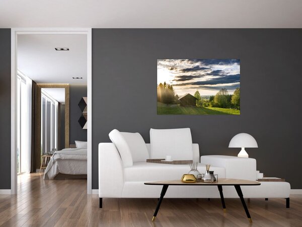 Slika šumske kolibe (90x60 cm)