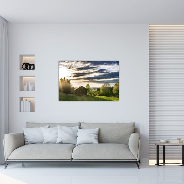 Slika šumske kolibe (90x60 cm)