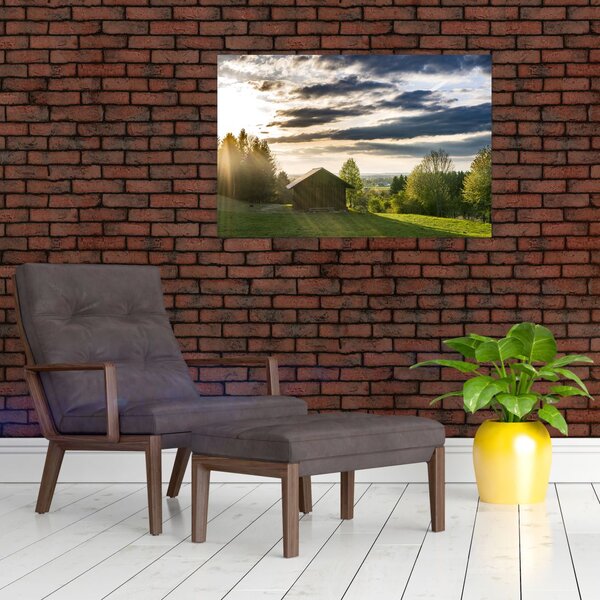 Slika šumske kolibe (90x60 cm)