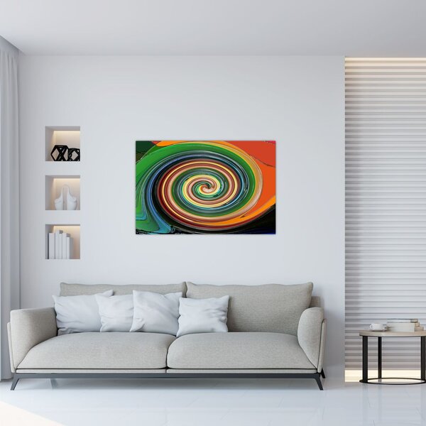 Apstraktna slika - spirala u boji (90x60 cm)
