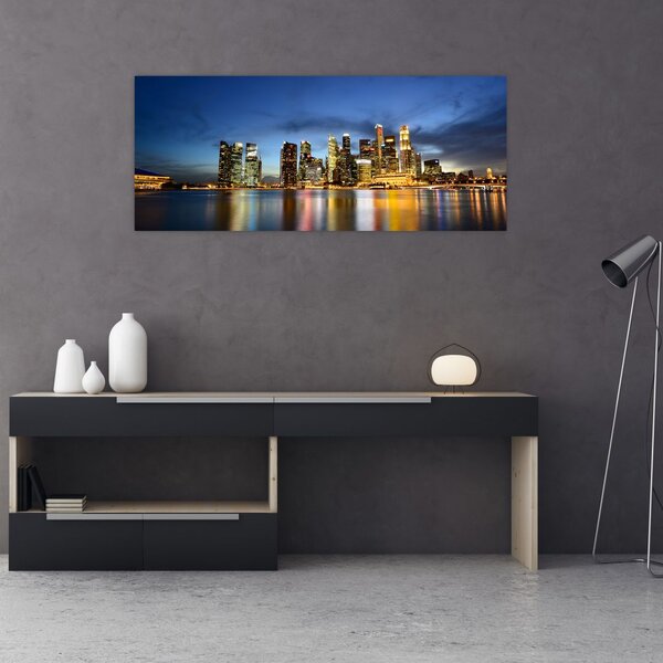 Slika noćnog grada (120x50 cm)
