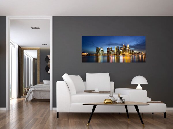 Slika noćnog grada (120x50 cm)