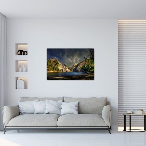 Slika krajolika s jezerom (90x60 cm)