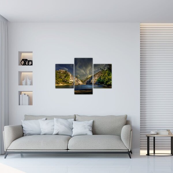 Slika krajolika s jezerom (90x60 cm)