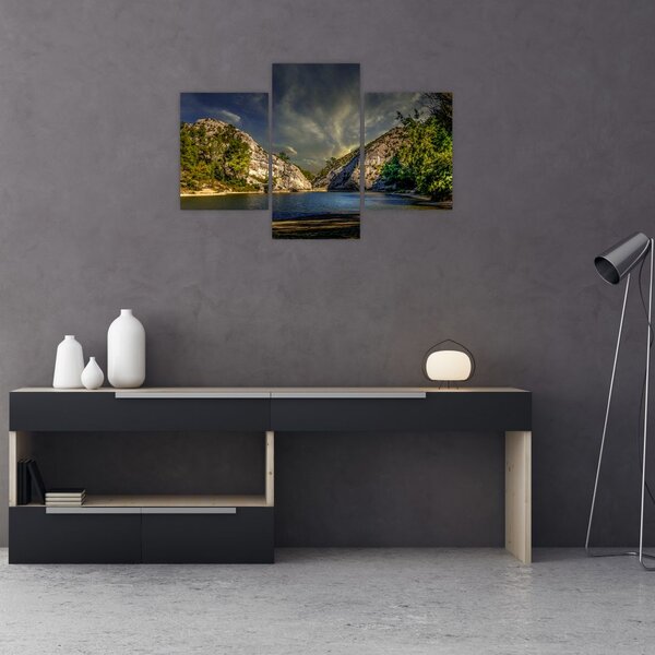 Slika krajolika s jezerom (90x60 cm)