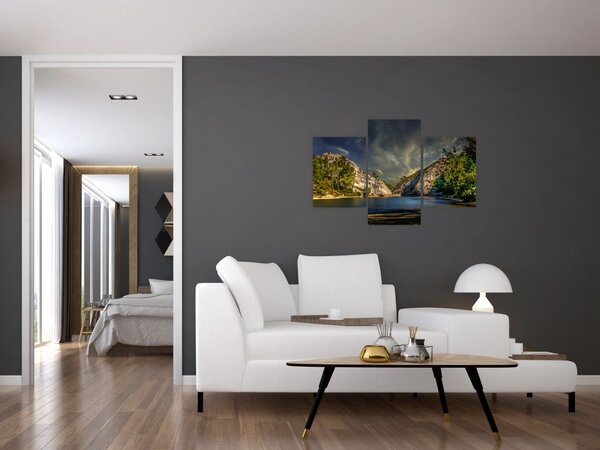 Slika krajolika s jezerom (90x60 cm)