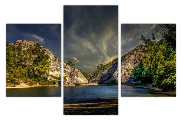 Slika krajolika s jezerom (90x60 cm)