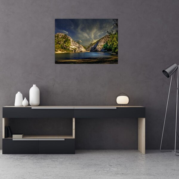 Slika krajolika s jezerom (70x50 cm)