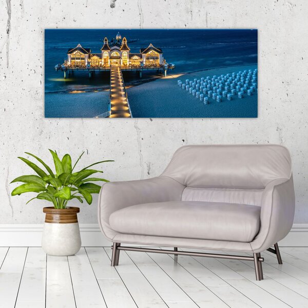 Slika - hotel na plaži (120x50 cm)