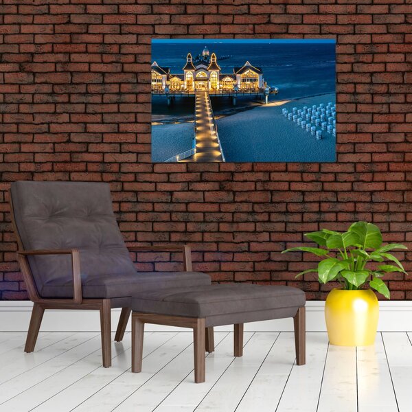 Slika - hotel na plaži (90x60 cm)