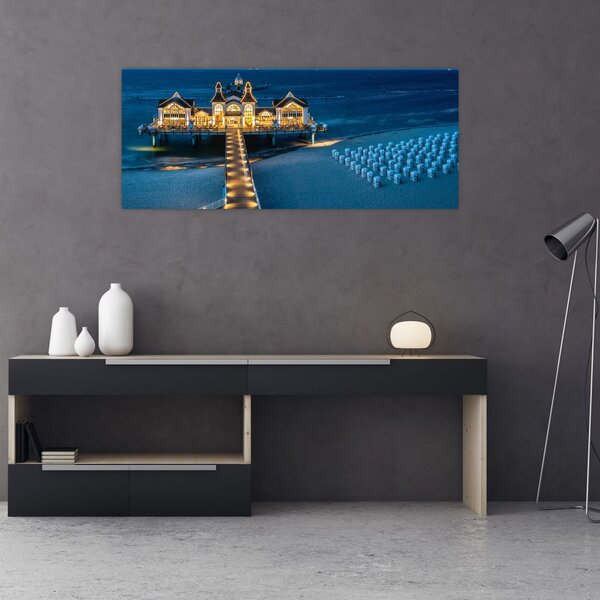 Slika - hotel na plaži (120x50 cm)
